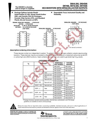 SN74LS05D datasheet  